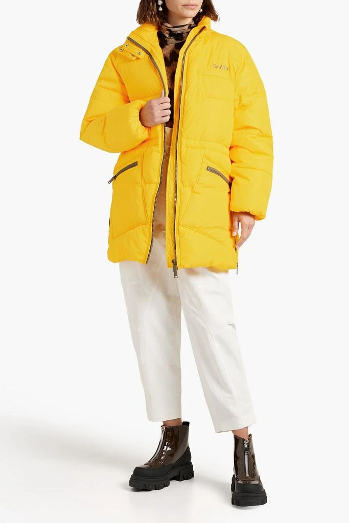 商品Ganni|Zip-detailed quilted shell hooded down coat,价格¥1426,第5张图片详细描述