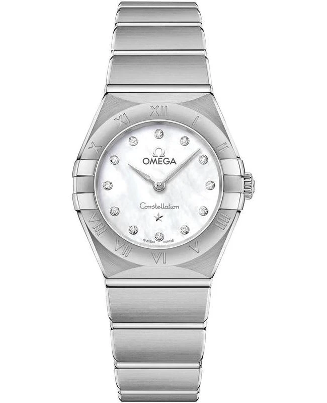 商品Omega|Omega Constellation Manhattan Quartz 25mm Mother of Pearl Dial Diamond Stainless Steel Women's Watch 131.10.25.60.55.001,价格¥30361,第1张图片