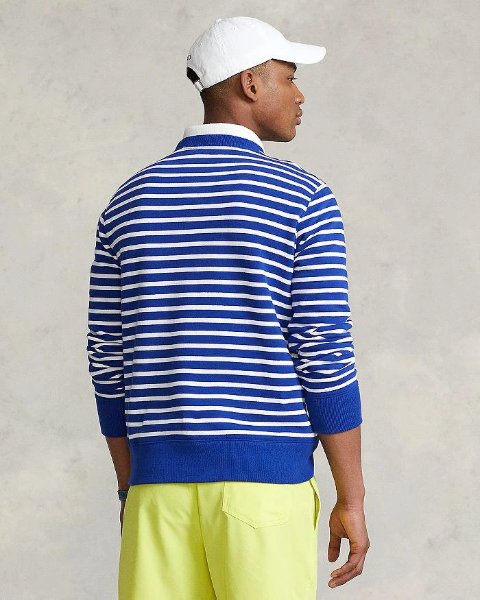 商品Ralph Lauren|Cotton Blend Fleece Stripe Polo Bear Print Classic Fit Crewneck Sweatshirt,价格¥374,第3张图片详细描述