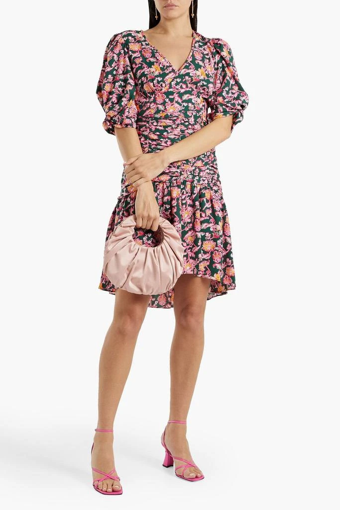 商品Diane von Furstenberg|Nancy ruched floral-print crepe mini dress,价格¥1060,第2张图片详细描述