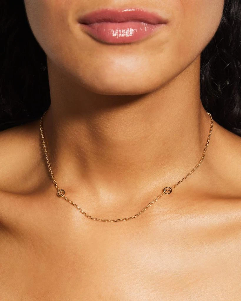 商品Gucci|Interlocking G 18k Gold Chain Necklace,价格¥16396,第3张图片详细描述