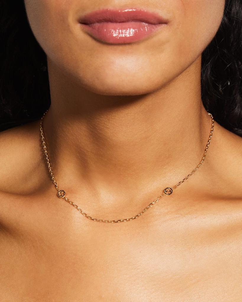 商品Gucci|Interlocking G 18k Gold Chain Necklace,价格¥13281,第4张图片详细描述