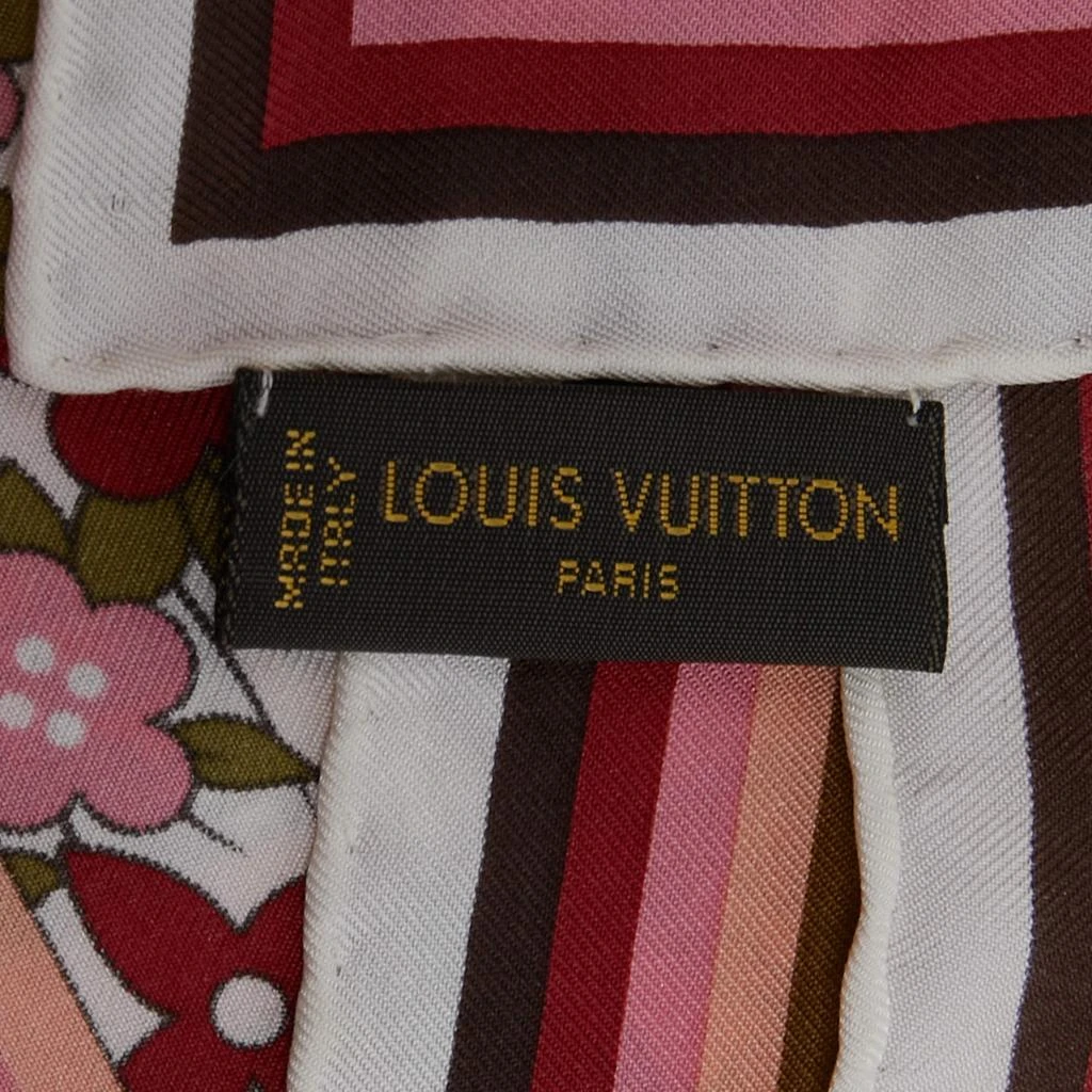 商品[二手商品] Louis Vuitton|Louis Vuitton White/Maroon Floral Print Silk Olivia Scarf,价格¥3203,第3张图片详细描述