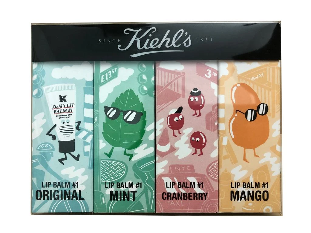 商品Kiehls|Kiehl's Lip Balm Set of 4 Original, Mint, Cranberry & Mango 0.5 OZ Each,价格¥260,第1张图片