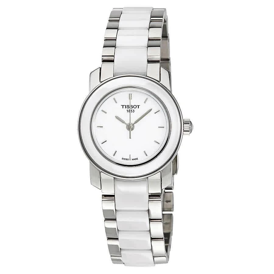 商品Tissot|天梭T-Trend白色陶瓷女士手表T0642102201100,价格¥1004,第1张图片