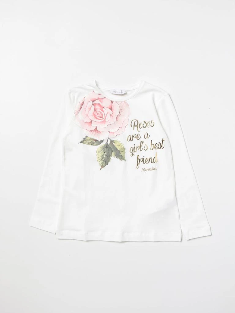 商品MONNALISA|Monnalisa T-shirt with pink print,价格¥551,第1张图片