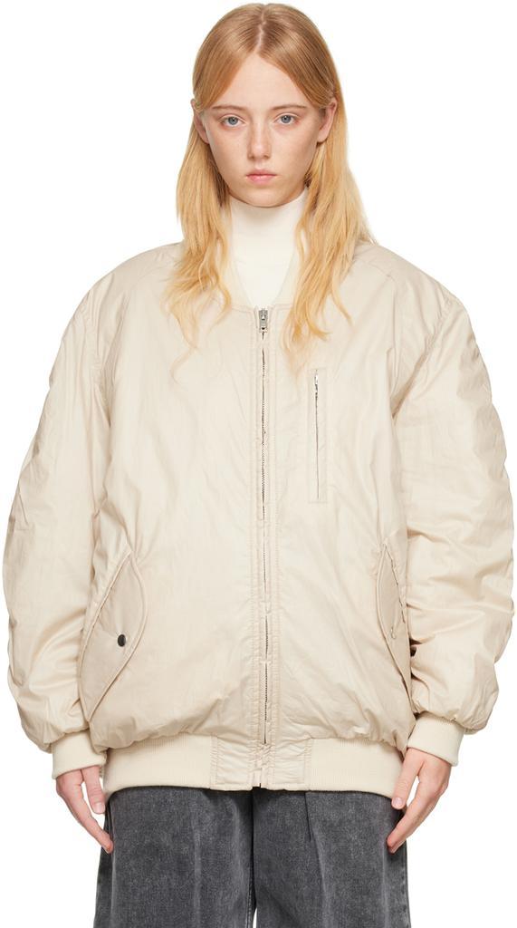商品Isabel Marant|灰白色 Kayama 飞行员夹克,价格¥10564,第1张图片