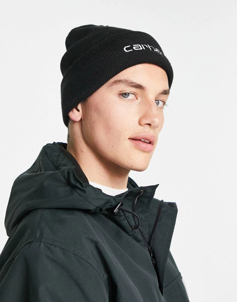 商品Carhartt WIP|Carhartt WIP script beanie in black,价格¥138,第4张图片详细描述