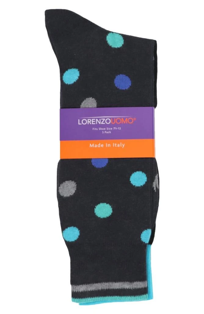 商品Lorenzo Uomo|3-Pack Cotton Crew Socks,价格¥166,第2张图片详细描述