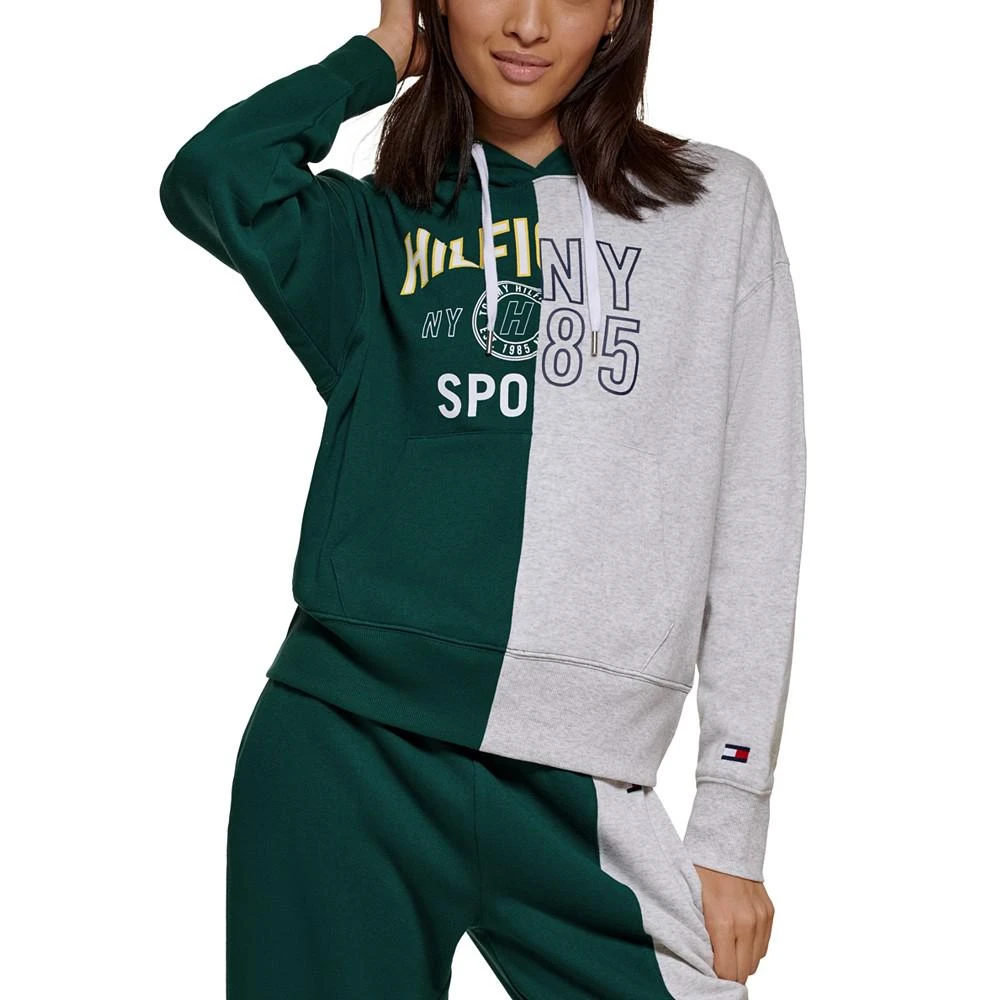 商品Tommy Hilfiger|Women's Active color blocked with split graphic hoodie,价格¥208,第1张图片