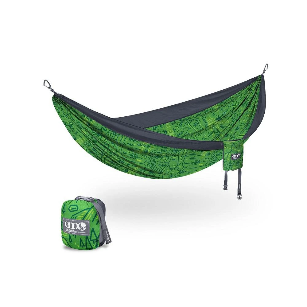 商品ENO|DoubleNest Hammock - Lightweight, Portable, 1 to 2 Person Hammock - For Camping, Hiking, Backpacking, Travel, a Festival, or the Beach - Leave No Trace Special Edition/Charcoal,价格¥632,第1张图片