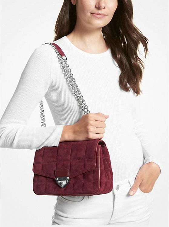 商品Michael Kors|SoHo Large Quilted Suede Shoulder Bag,价格¥1418,第4张图片详细描述