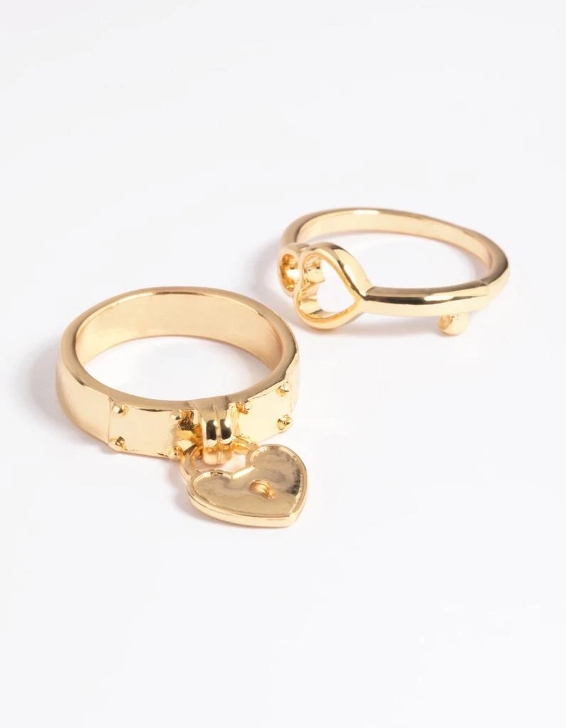商品Lovisa|Gold Plated Lock and Key Ring,价格¥114,第2张图片详细描述