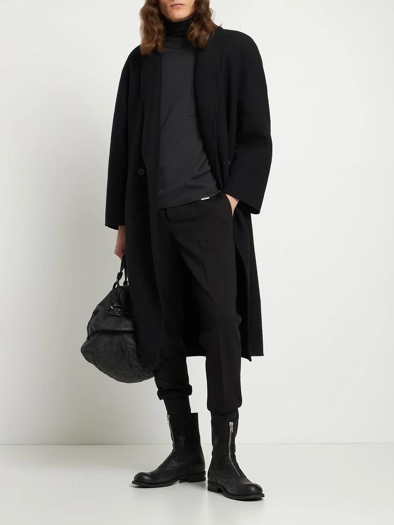 商品Neil Barrett|Slim Rib Cuff Wool Jersey Pants,价格¥2272,第1张图片详细描述