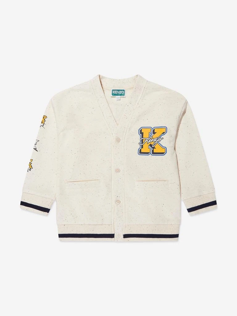 商品Kenzo|Boys Varsity Cardigan in Ivory,价格¥626,第1张图片