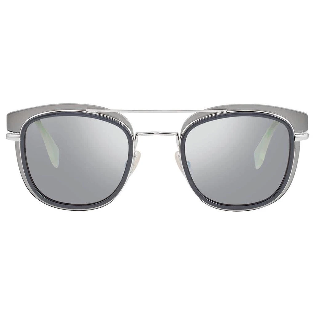 商品Fendi|Fendi Silver Mirror Aviator Mens Sunglasses FF M0060/S KB7 49,价格¥571,第2张图片详细描述