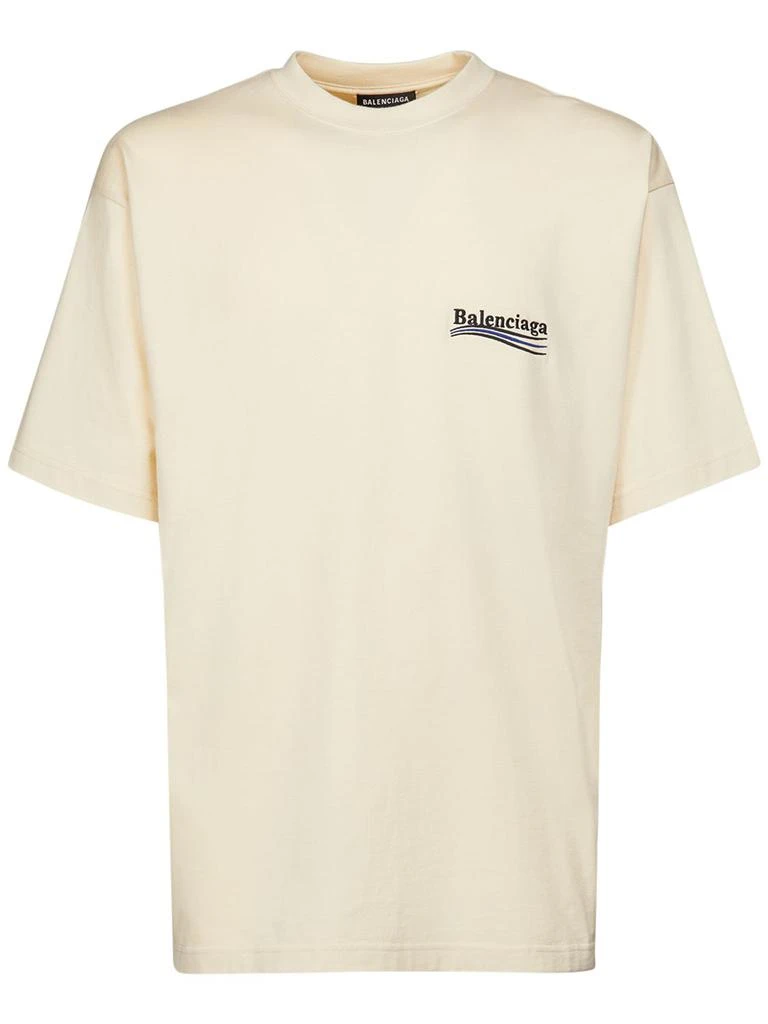 商品Balenciaga|Logo Embroidery Cotton T-shirt,价格¥5119,第1张图片
