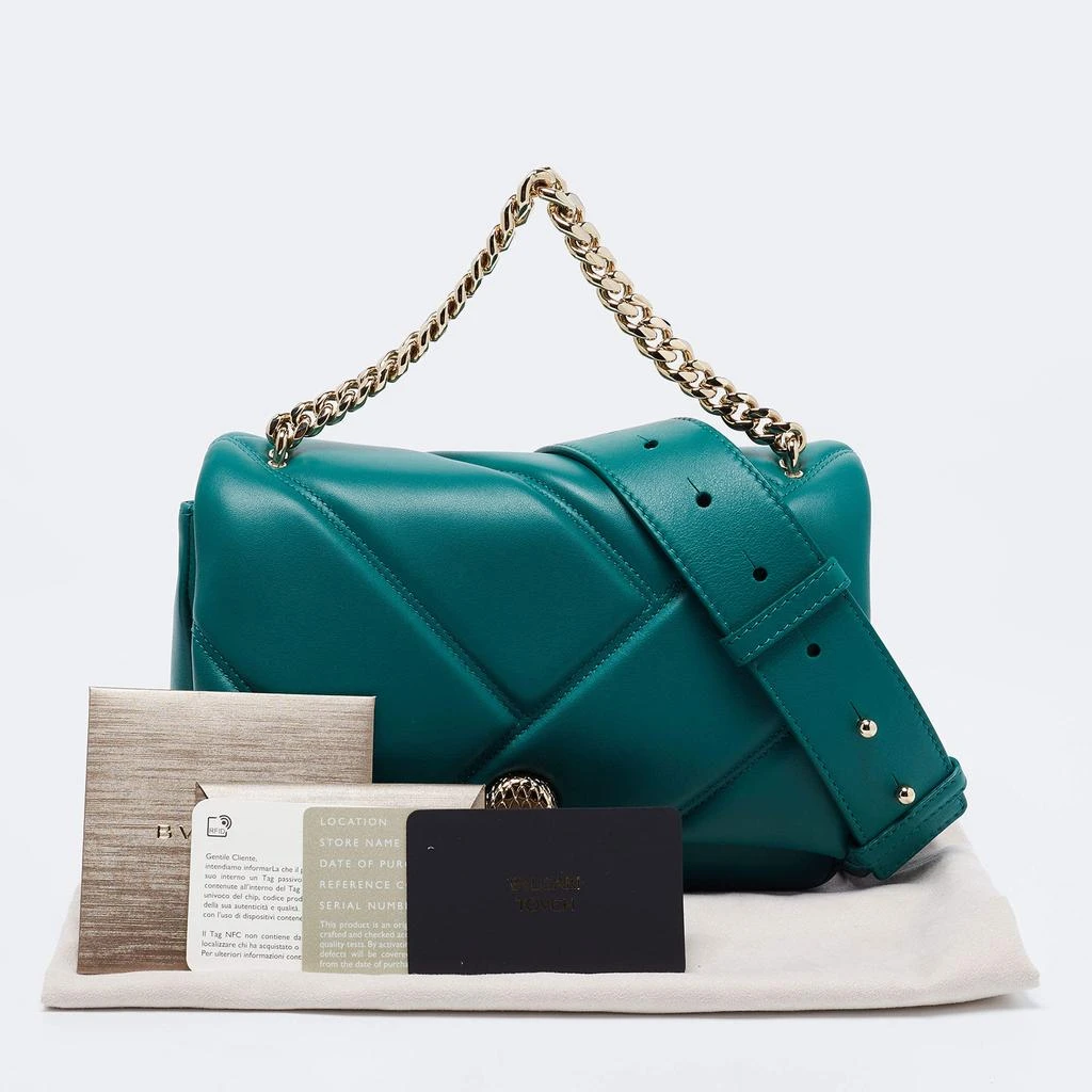 Bvlgari Green Quilted Leather Small Serpenti Cabochon Crossbody Bag 商品