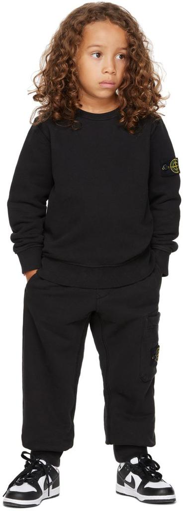 Kids Black Garment-Dyed Sweatshirt商品第5张图片规格展示