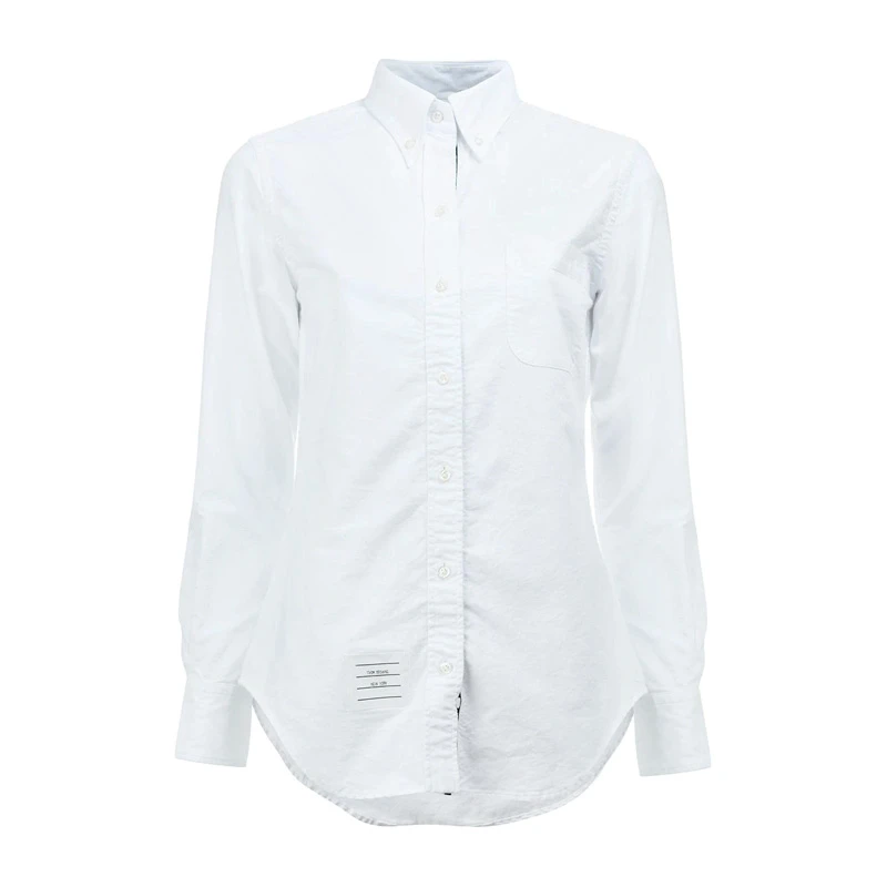 商品Thom Browne|Thom Browne 女士白色棉质衬衫 FLL005E-00139-100,价格¥1948,第1张图片