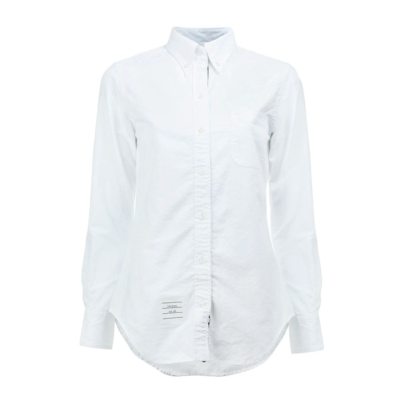 商品Thom Browne|Thom Browne 女士白色棉质衬衫 FLL005E-00139-100,价格¥2042,第1张图片