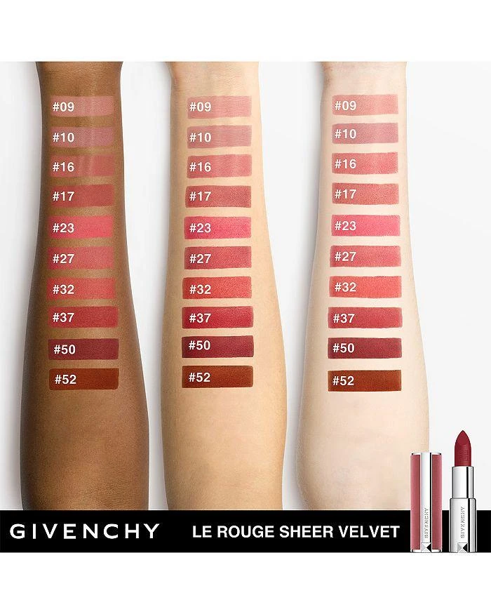 商品Givenchy|Le Rouge Sheer Velvet Matte Lipstick,价格¥328,第5张图片详细描述