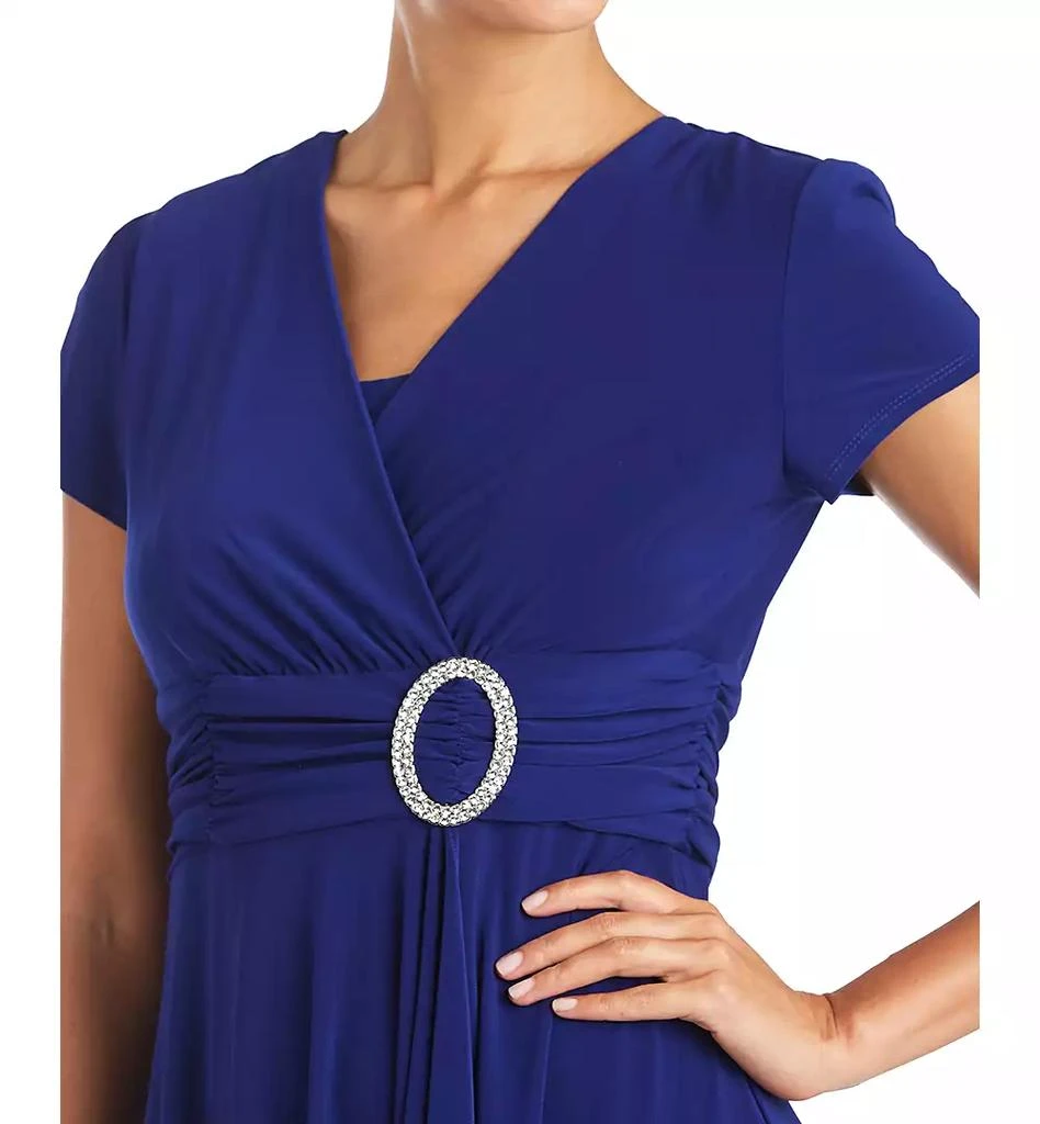 商品R & M Richards|R&M Richards Short-Sleeve Faux-Wrap Dress,价格¥661,第3张图片详细描述