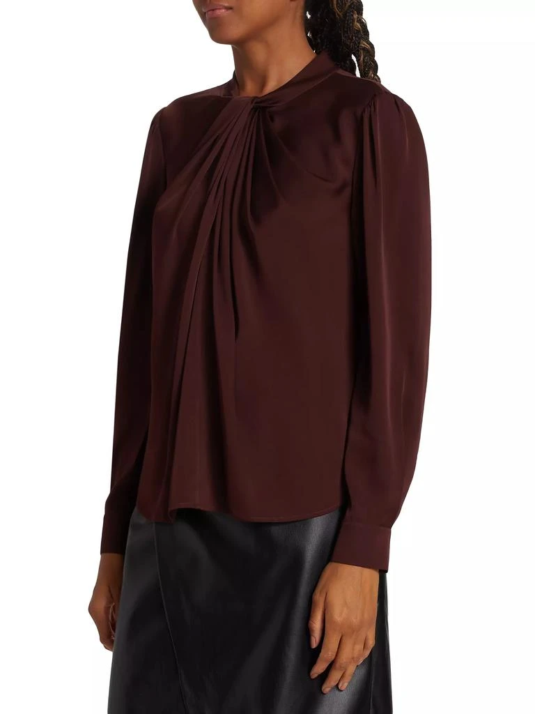 商品Tahari|The Liz Twist-Neck Silk Blouse,价格¥1149,第4张图片详细描述