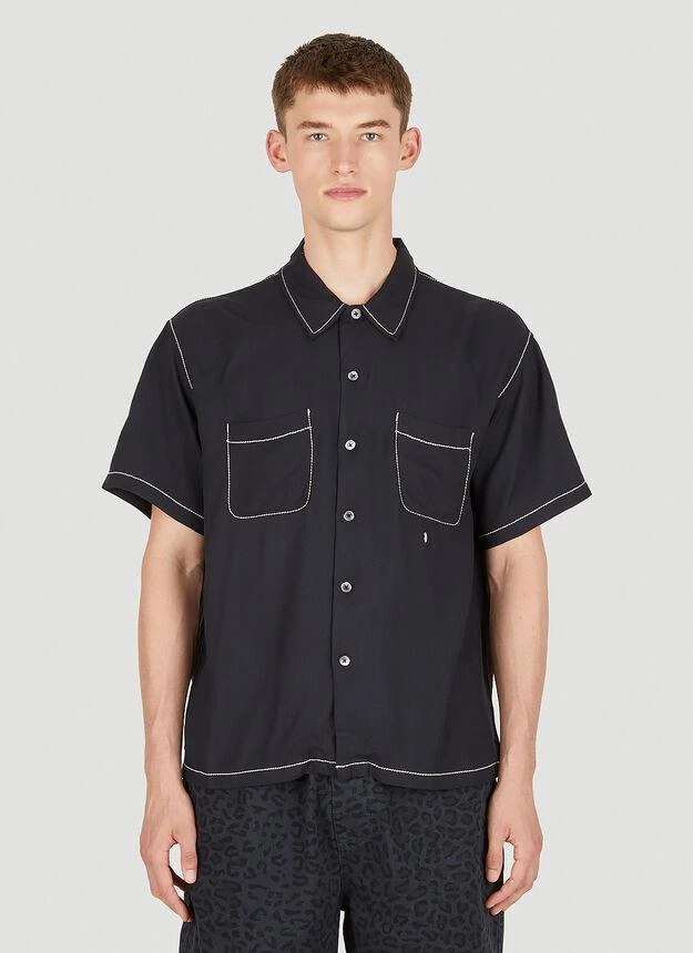 商品STUSSY|Contrast Pick Stitched Shirt in Black,价格¥609,第1张图片