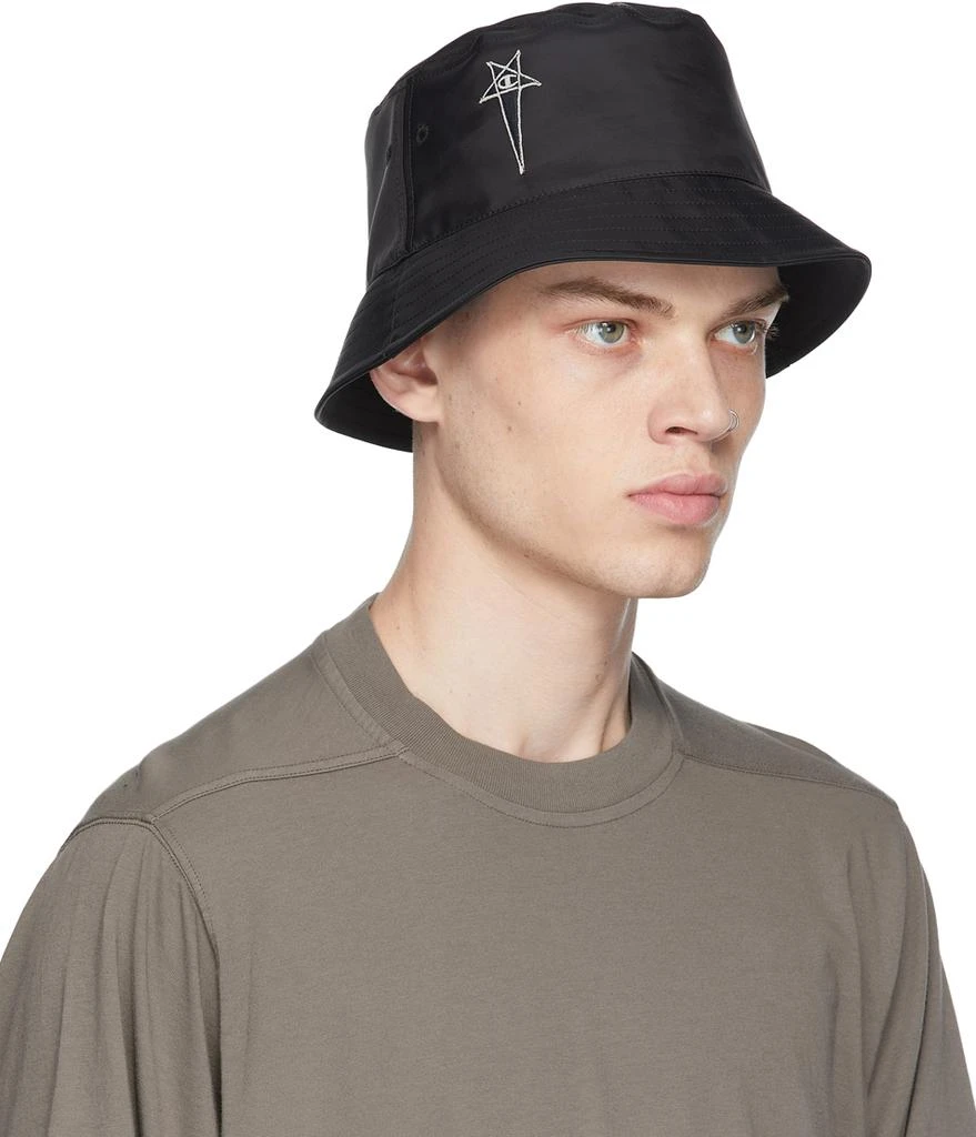 商品Rick Owens|Black Champion Edition Gilligan Bucket Hat,价格¥583,第2张图片详细描述