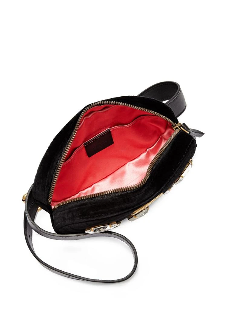 商品Gucci|Gucci - Crystal Applique Velvet Fanny Pack,价格¥9670,第2张图片详细描述