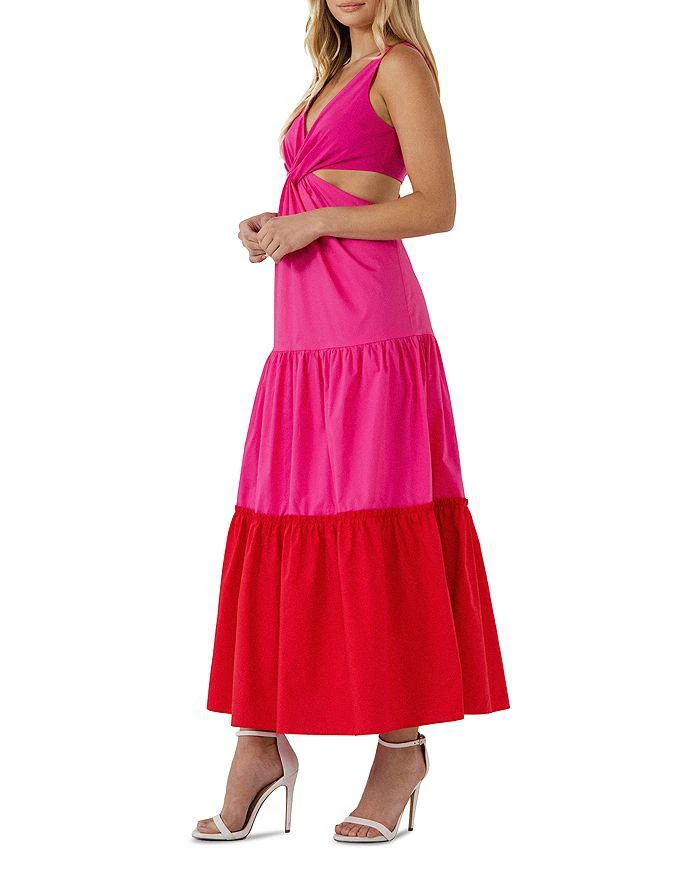 商品Endless Rose|Color Blocked Twisted Cutout Dress,价格¥498,第3张图片详细描述