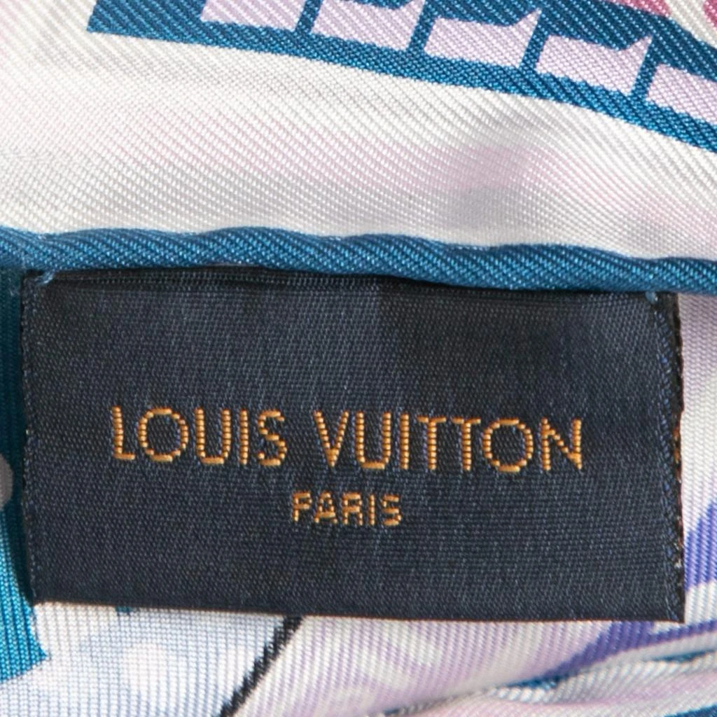 商品[二手商品] Louis Vuitton|Louis Vuitton Blue LV Pop Silk Square Scarf,价格¥3440,第4张图片详细描述