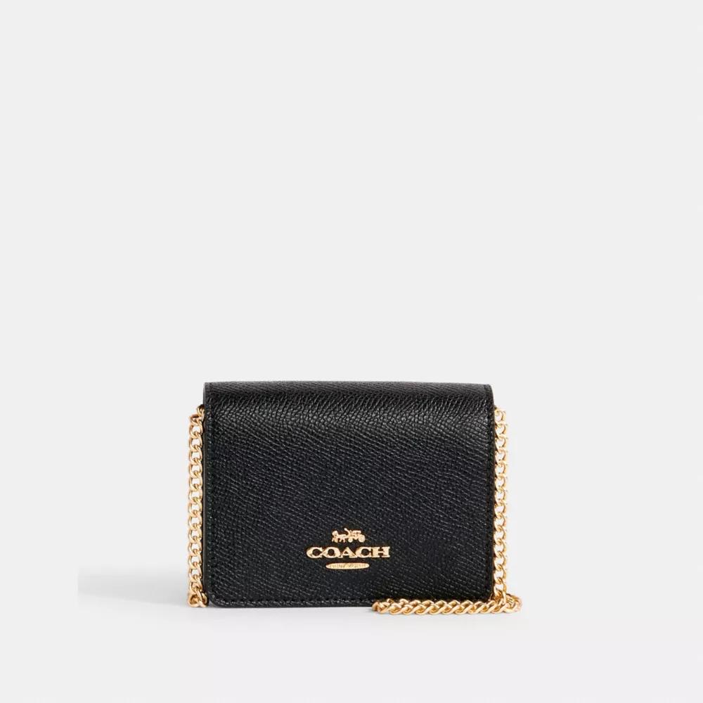 ★ DIAGONAL★ HEART MINI WALLET black DA234A05BK COACH® Outlet | Eliza Small Wallet