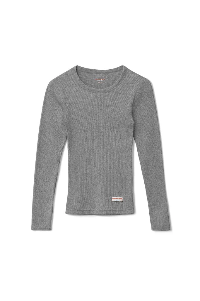 商品Alexander Wang|Long-sleeve Tee In Ribbed Cotton,价格¥332,第1张图片