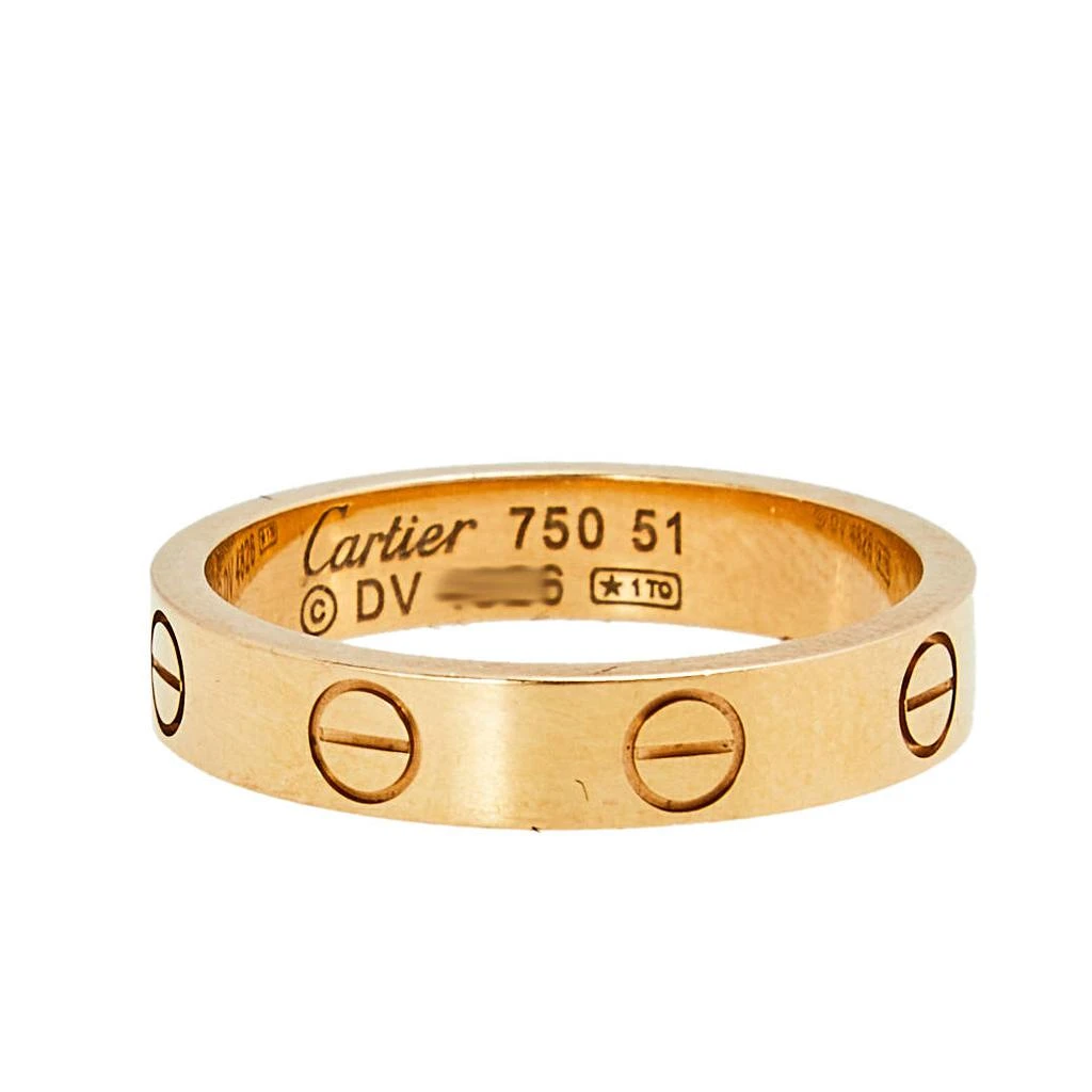 商品[二手商品] Cartier| Cartier Love 18K Rose Gold Narrow Wedding Band Ring Size 51,价格¥5413,第2张图片详细描述