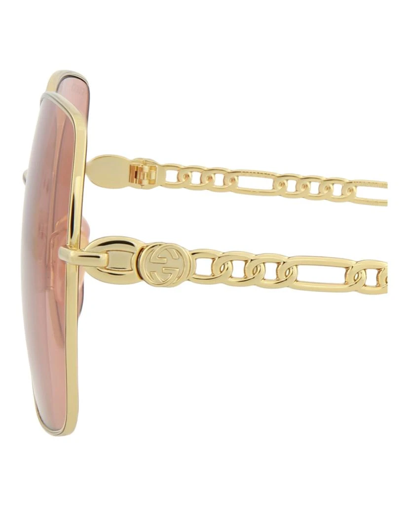商品Gucci|Square-Frame Metal Sunglasses,价格¥2105,第4张图片详细描述