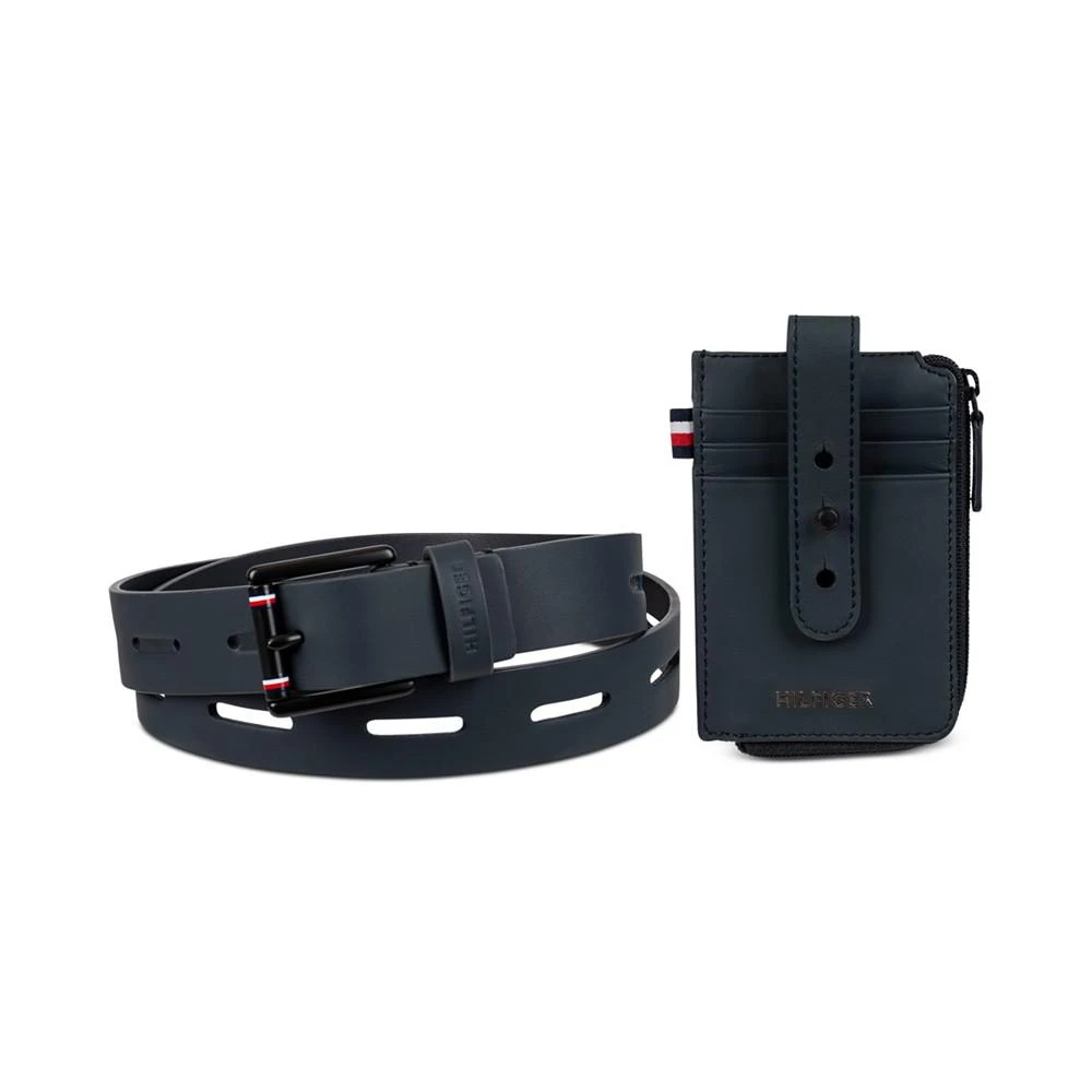 商品Tommy Hilfiger|Men's 2-Piece Rubberized Belt & Wallet Set,价格¥229,第1张图片