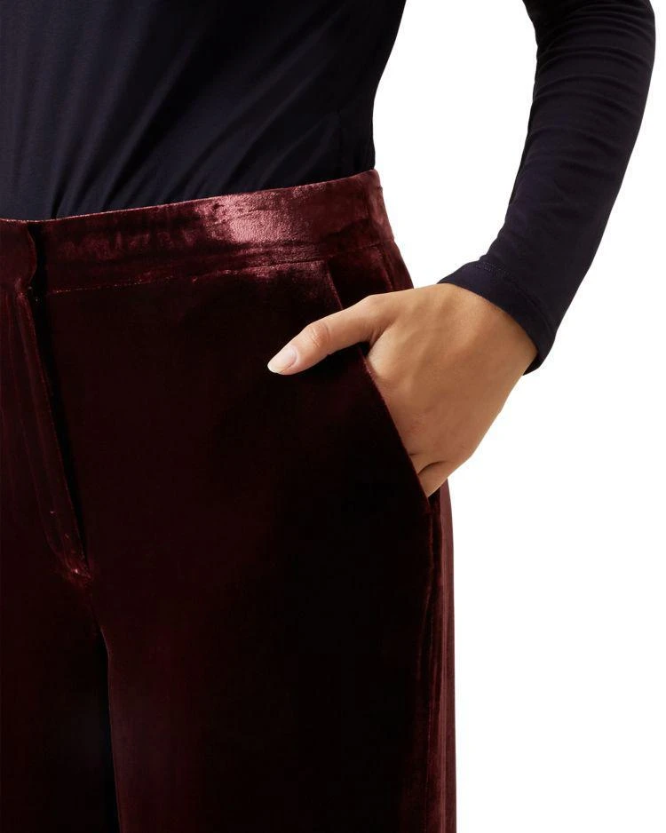 商品HOBBS LONDON|第6套: Lorrie 丝绒微喇宽裤,价格¥1364,第3张图片详细描述