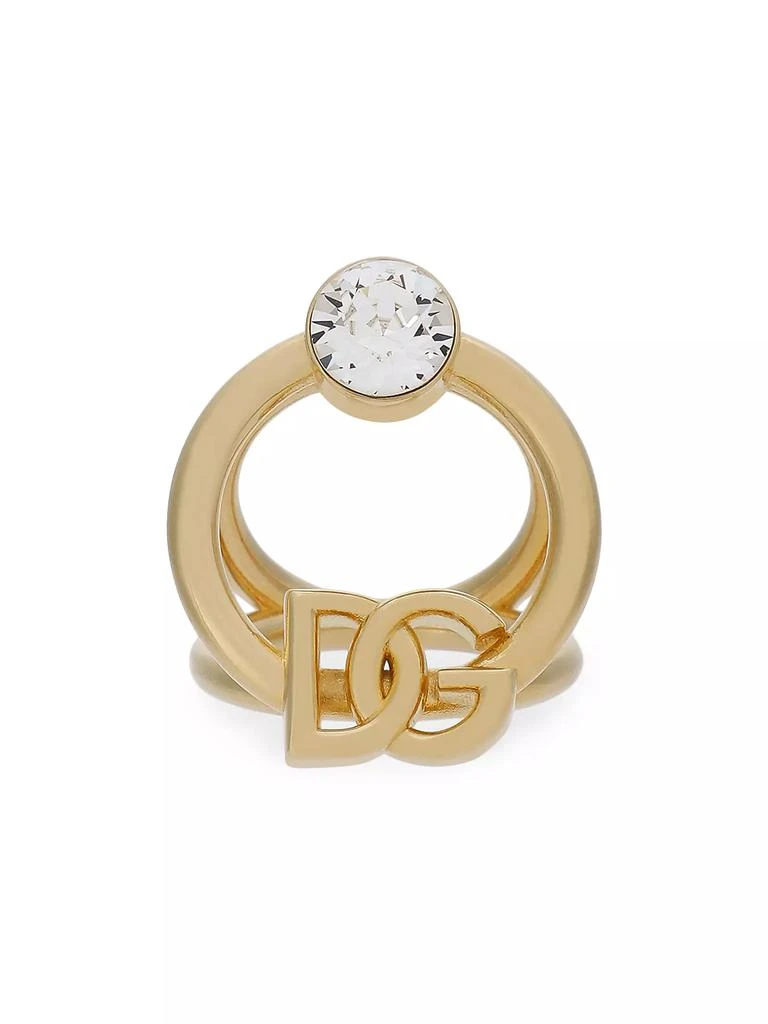 商品Dolce & Gabbana|Goldtone Crystal Logo Ring,价格¥3112,第1张图片