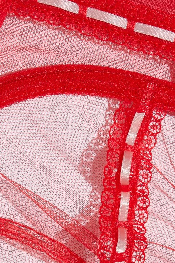 商品L'Agent by Agent Provocateur|Pollie satin and lace-trimmed embellished tulle underwired bra,价格¥291,第4张图片详细描述