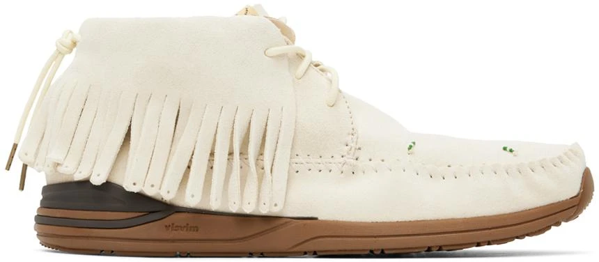 商品VisVim|Off-White Suede Fringed Sneakers,价格¥3269,第1张图片