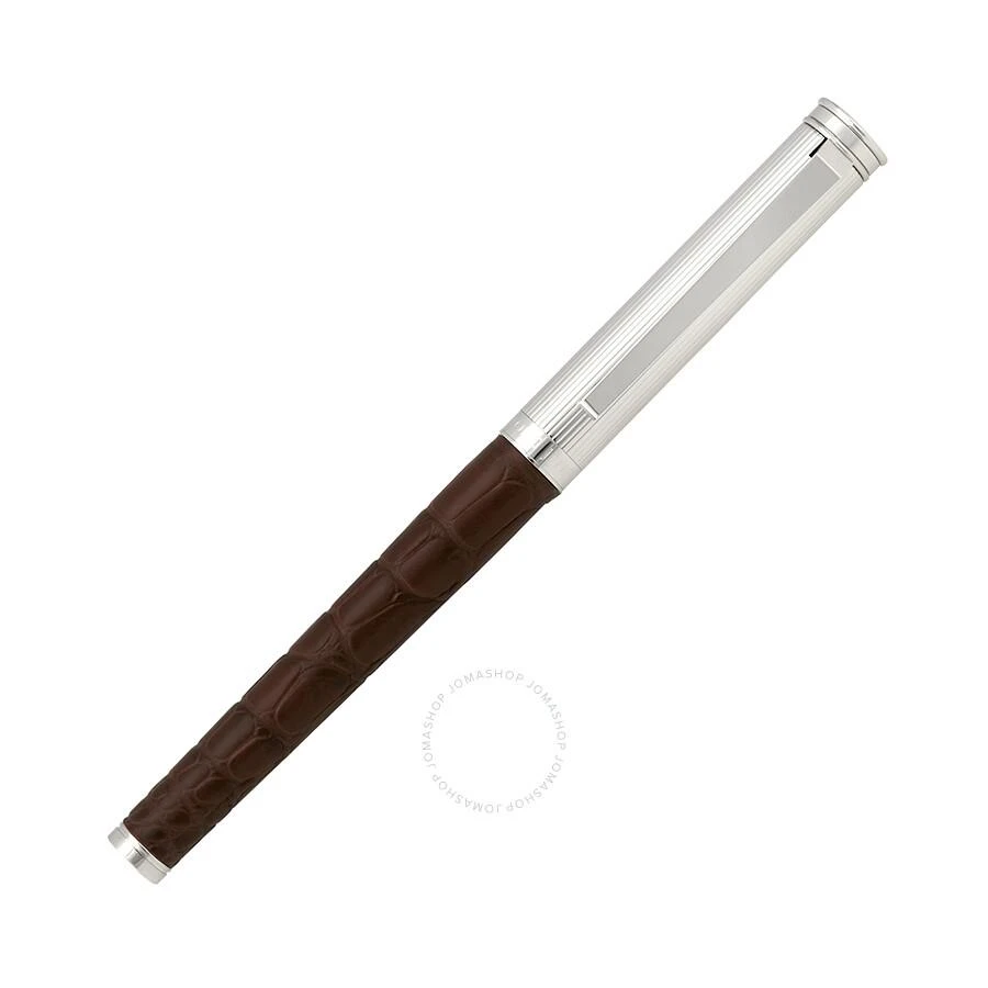 商品Georg Jensen|Bespoke All Brown Alligator & Sterling Silver Fountain Pen,价格¥2243,第1张图片