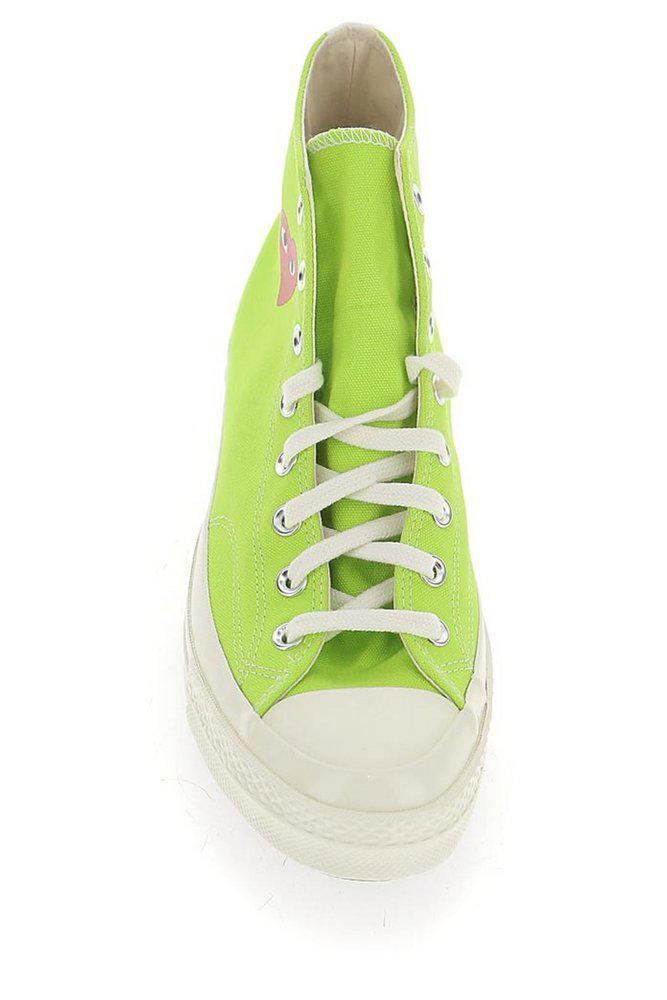 商品Comme des Garcons|Comme des Garçons Play Hear Print Lace-Up Sneakers,价格¥1119,第1张图片