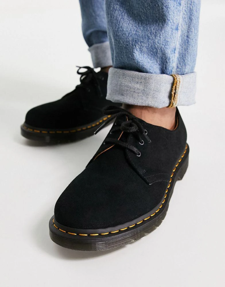 商品Dr. Martens|Dr Martens 1461 3 eye shoes in black suede,价格¥1021,第4张图片详细描述