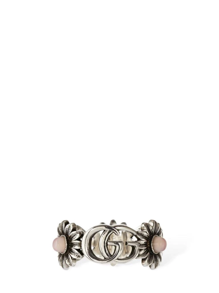 商品Gucci|Double G Flower Ring W/ Mother Of Pearl,价格¥3789,第2张图片详细描述