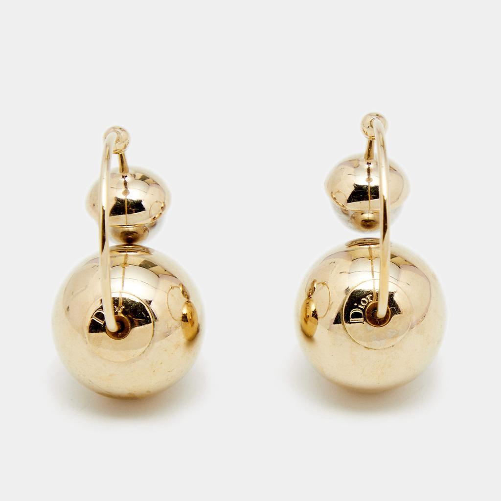 商品[二手商品] Dior|Dior Ultradior Gold Tone Palladium Plated Drop Earrings,价格¥2823,第5张图片详细描述