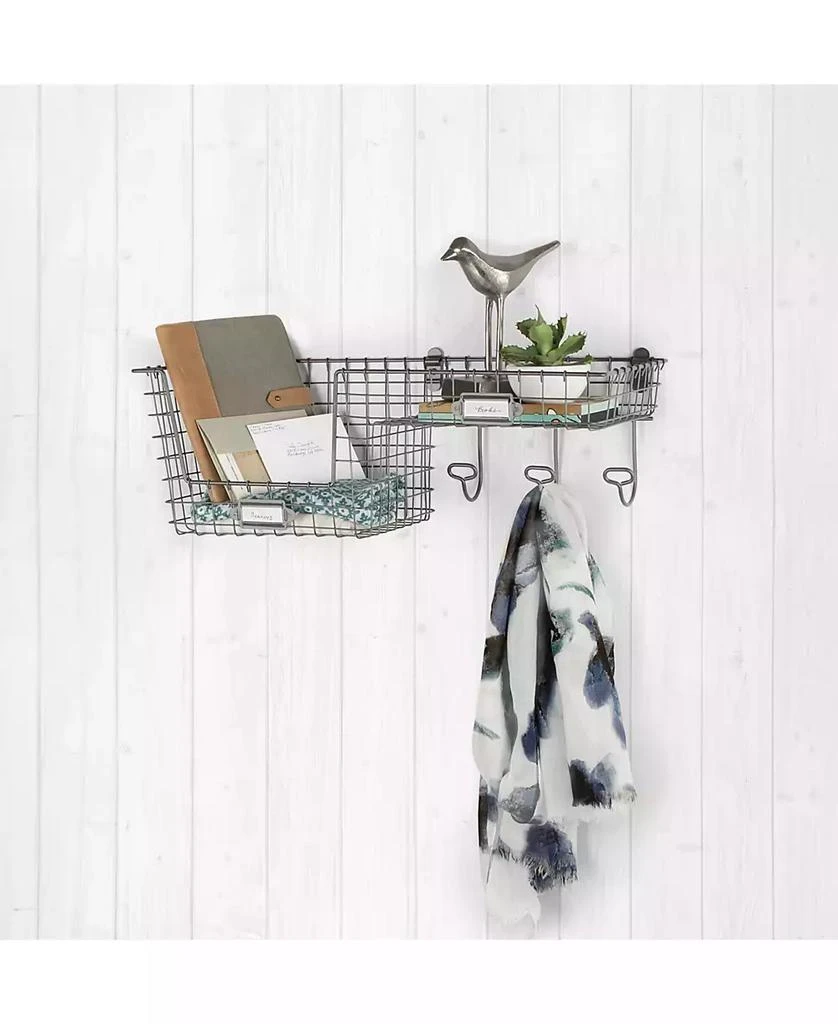Vintage-like Living Wall Mount Basket Station, Large 商品