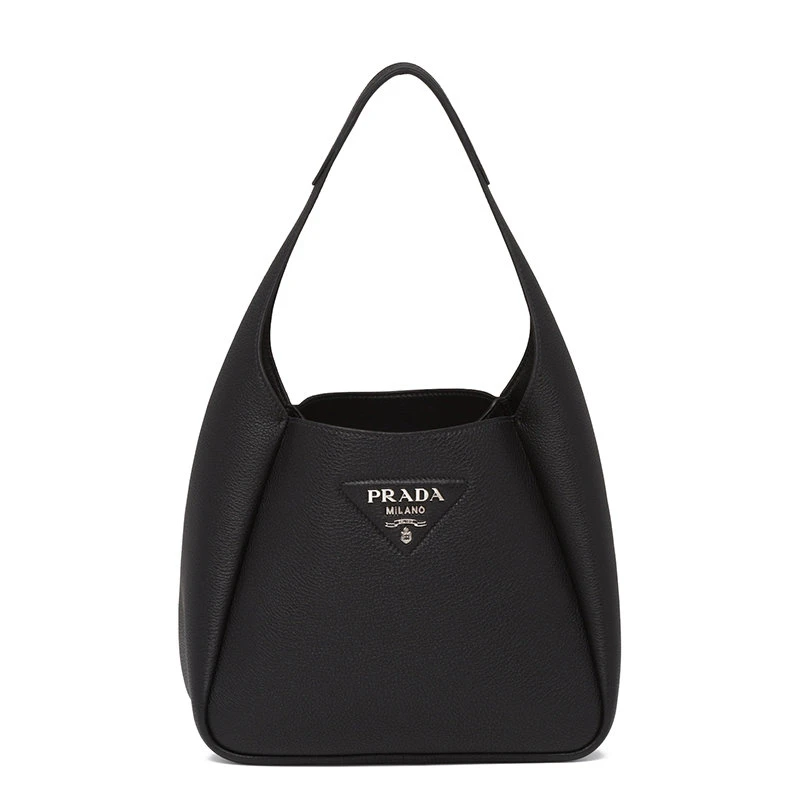 商品Prada|【预售3-7天】普拉达 经典款 女士黑色皮革饰有三角徽标单肩斜挎包1BC127_2DKV_F0002_V_OOM,价格¥19915,第1张图片