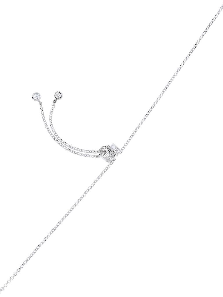Blue Crystal Heart Adjustable Necklace商品第3张图片规格展示